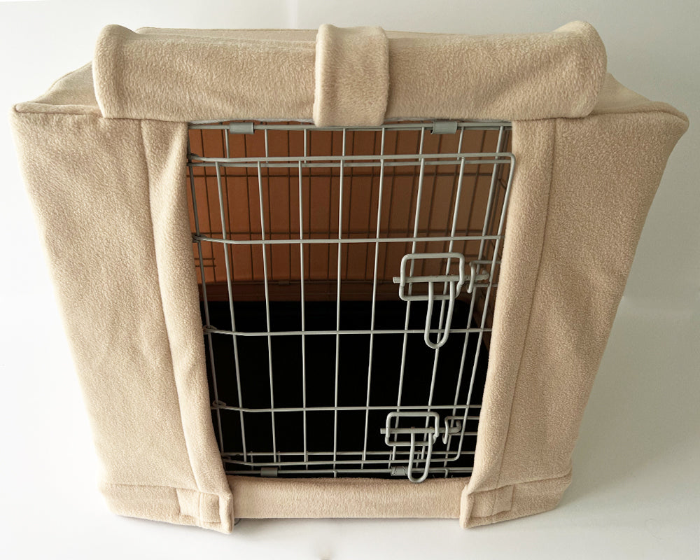 Custom Dog Crate Cover - Beige