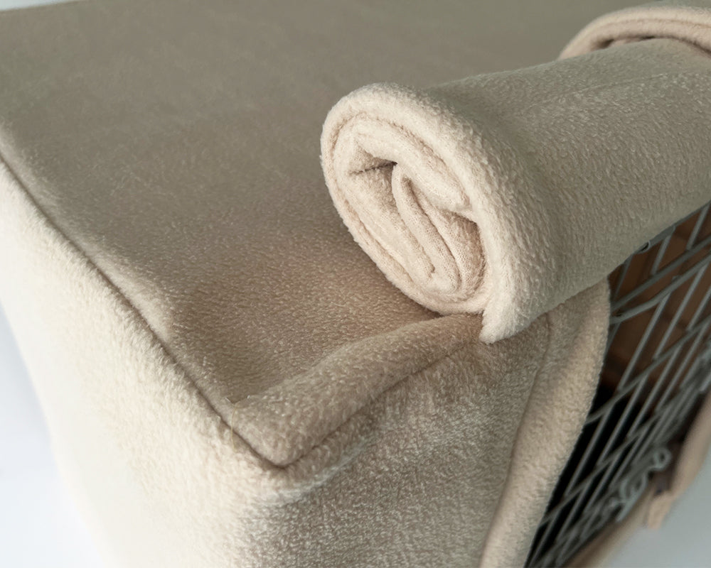 Custom Dog Crate Cover - Beige