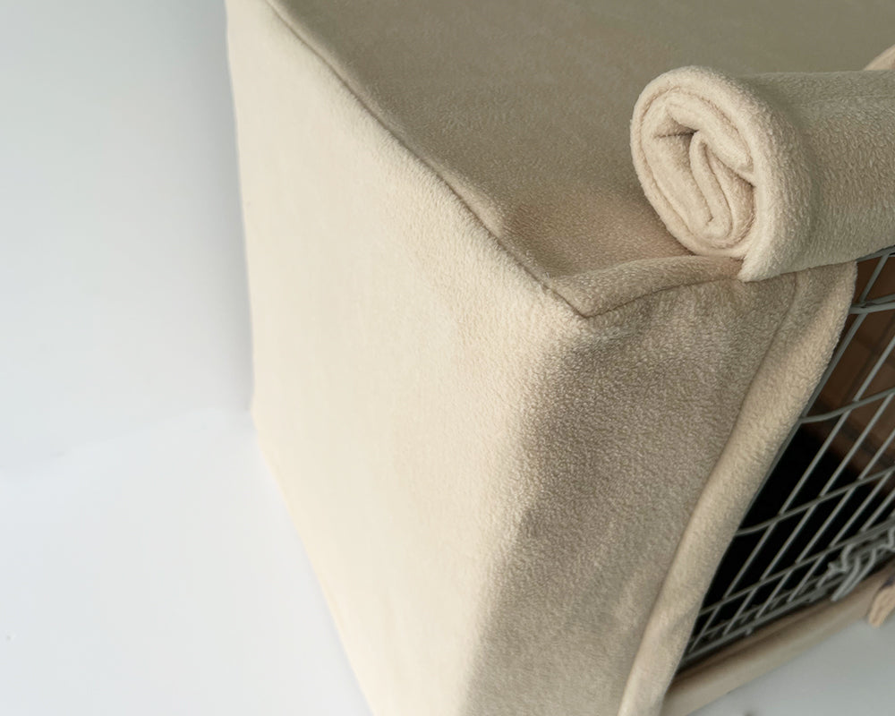 Custom Dog Crate Cover - Beige