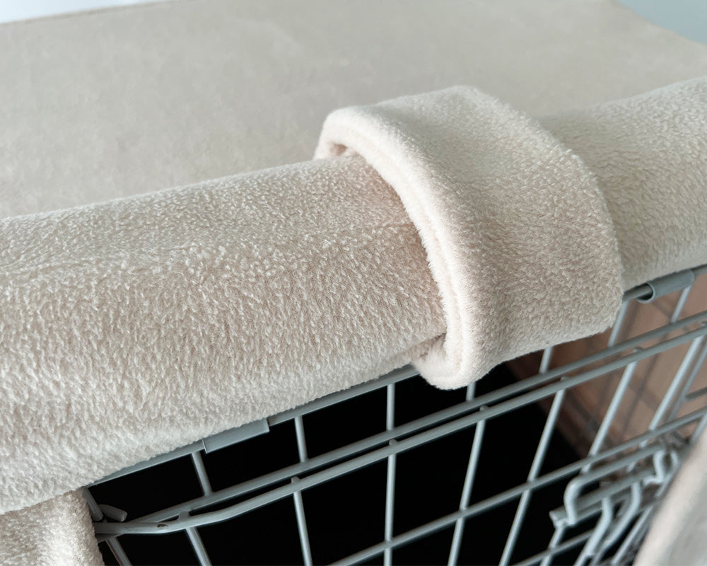 Custom Dog Crate Cover - Beige