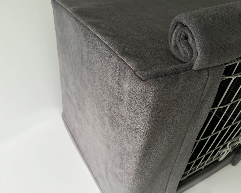 Custom Dog Crate Cover - Dark Grey