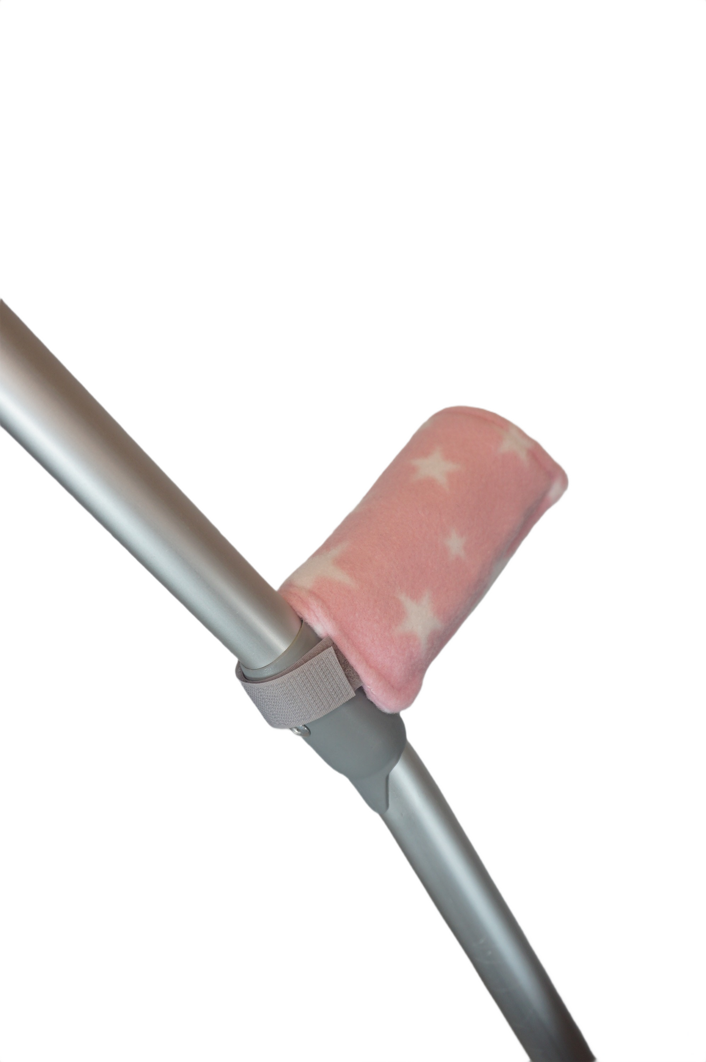 Padded, Reusable & Washable Crutch Handle Covers - Pink Stars