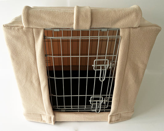 Custom Dog Crate Cover - Beige