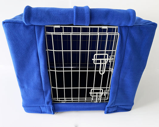 Custom Dog Crate Cover - Royal Blue