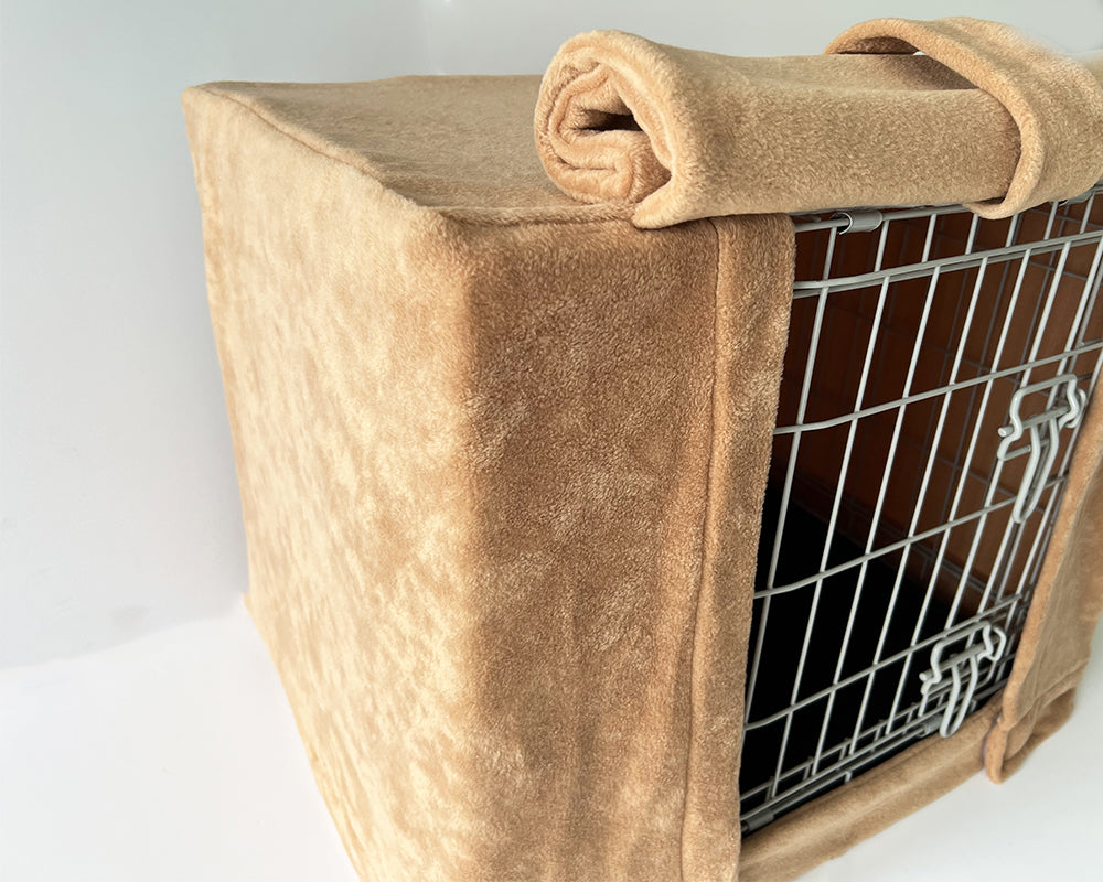 Custom Dog Crate Cover - Camel