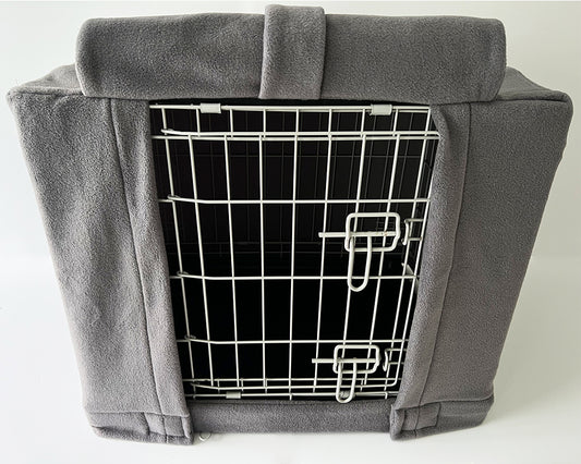 Custom Dog Crate Cover - Dark Grey