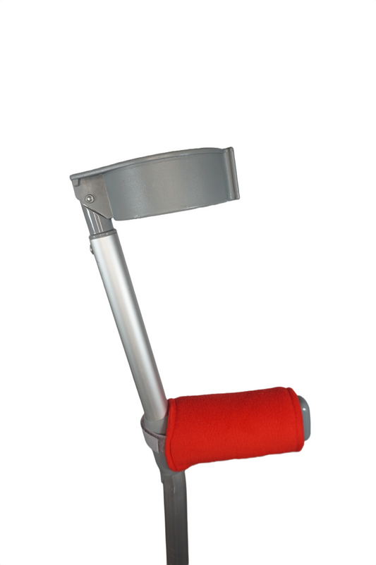 Padded, Reusable & Washable Crutch Handle Covers - Red