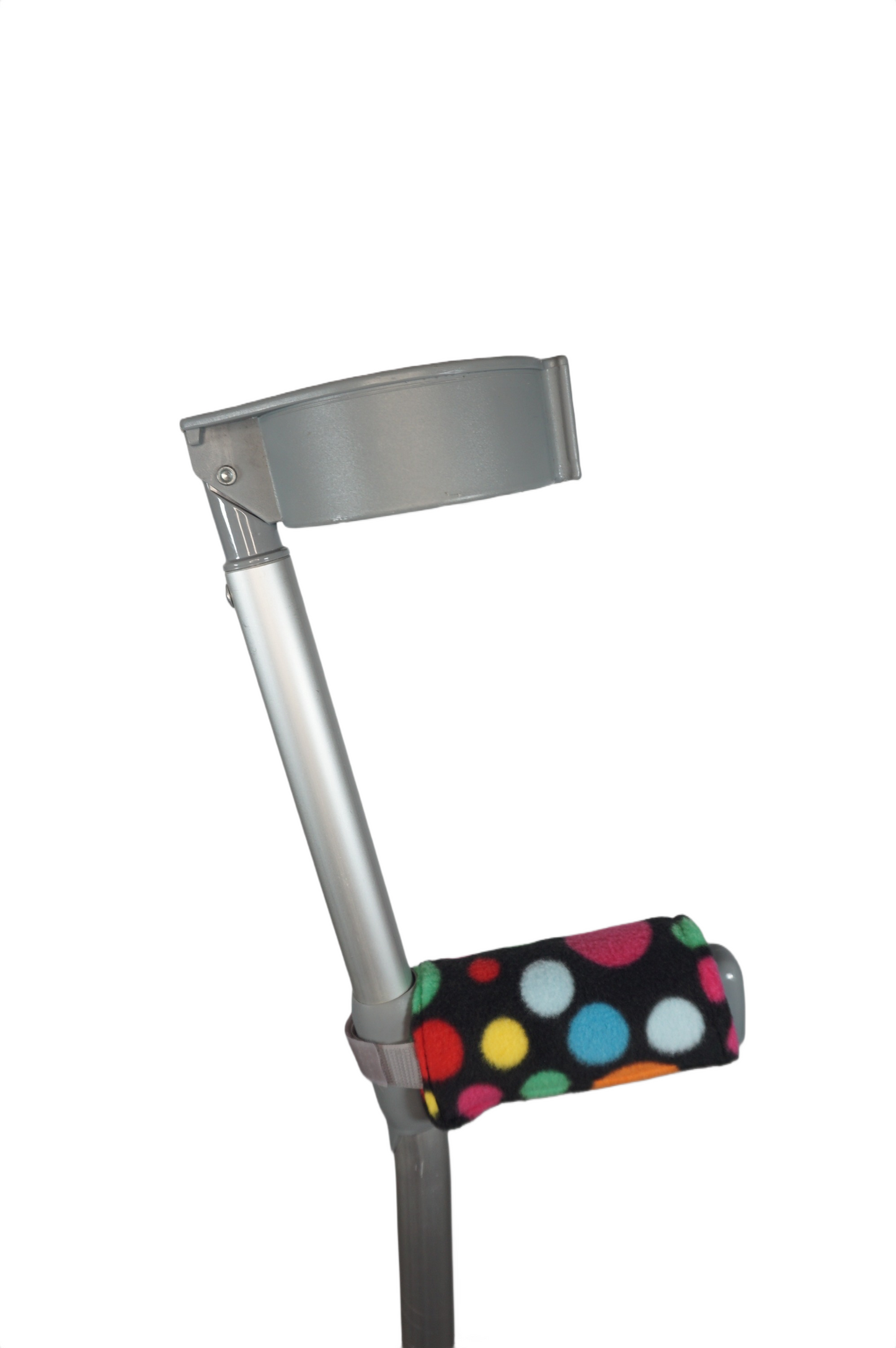 Padded, Reusable & Washable Crutch Handle Covers - Black Multi Spot