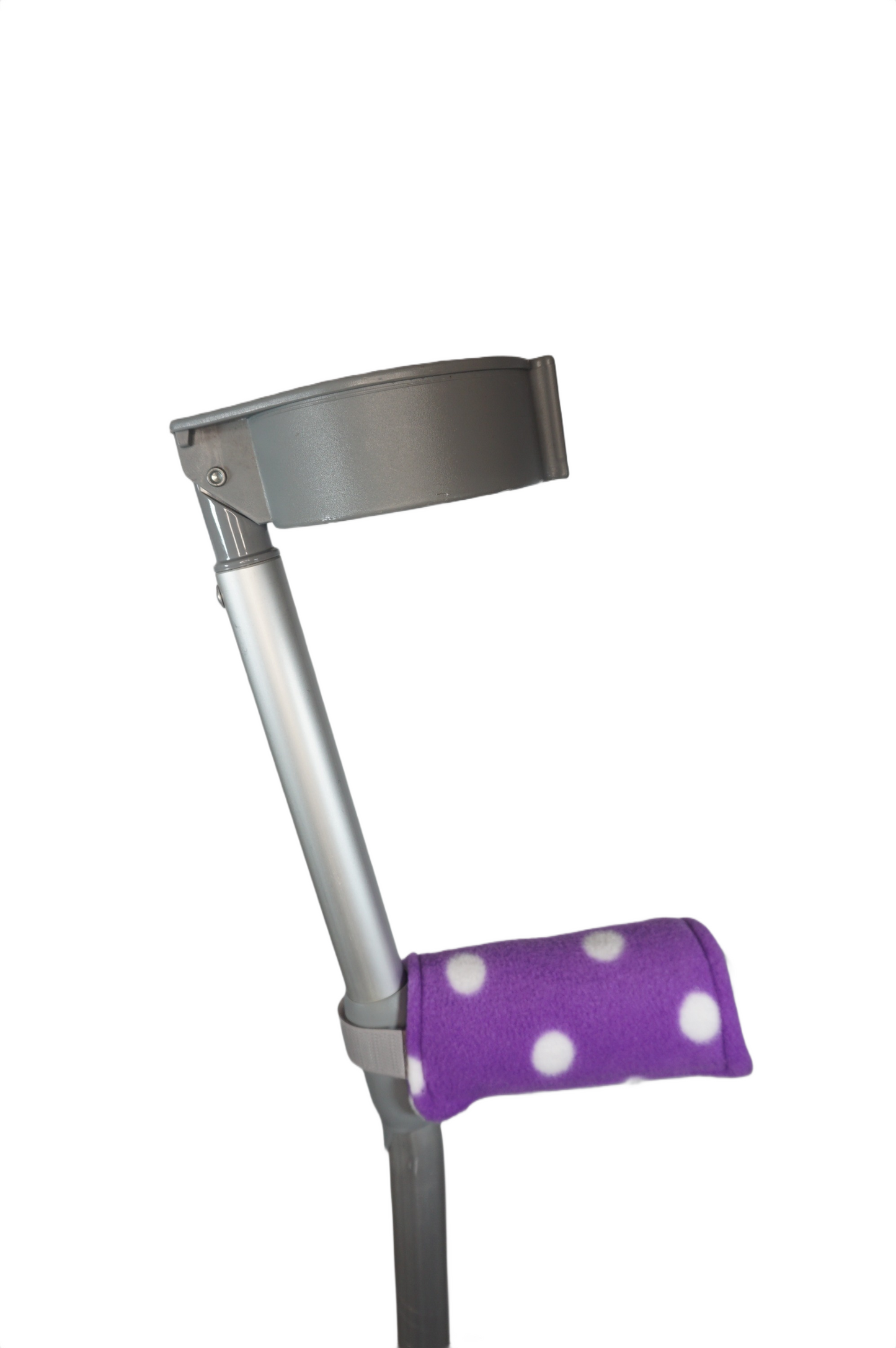 Padded, Reusable & Washable Crutch Handle Covers - Purple Spots