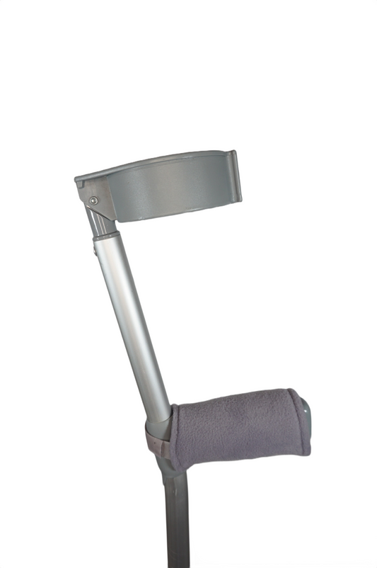 Padded, Reusable & Washable Crutch Handle Covers - Dark Grey