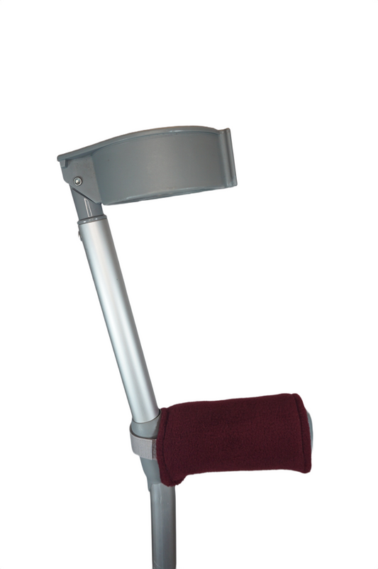Padded, Reusable & Washable Crutch Handle Covers - Burgundy