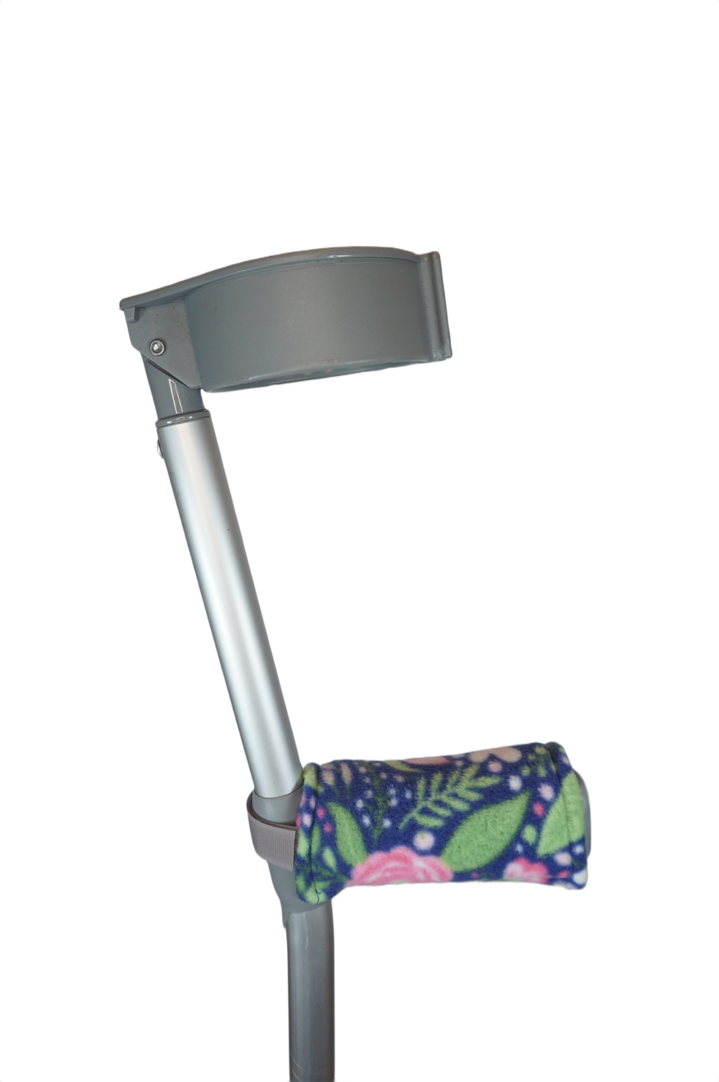 Padded, Reusable & Washable Crutch Handle Covers - Blue Flowers
