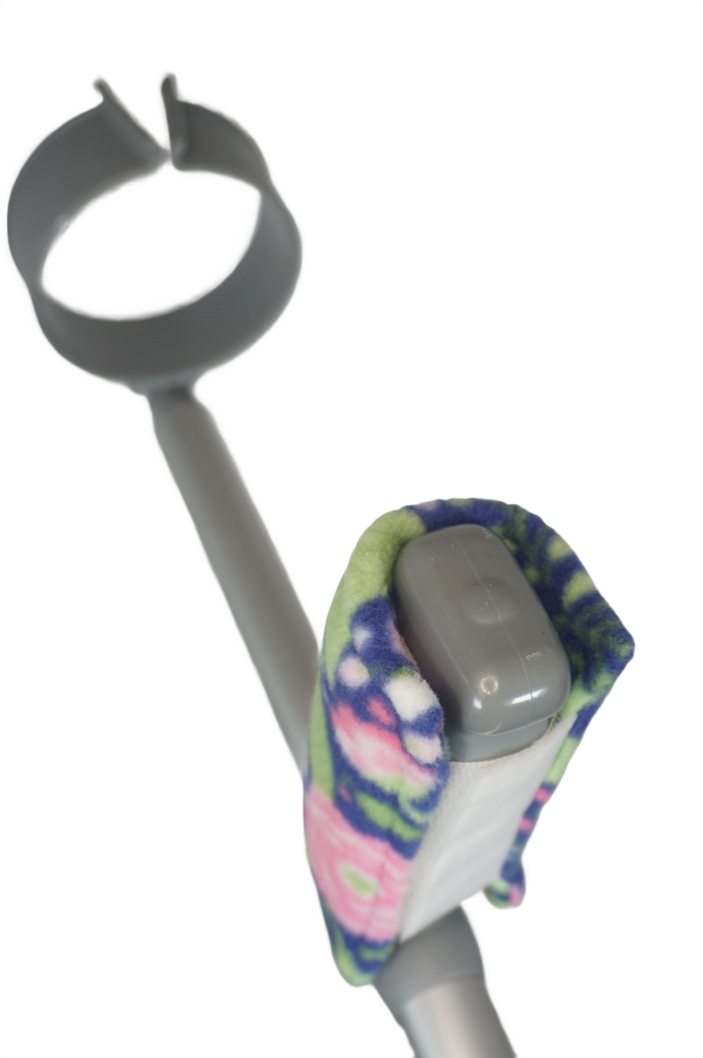 Padded, Reusable & Washable Crutch Handle Covers - Blue Flowers