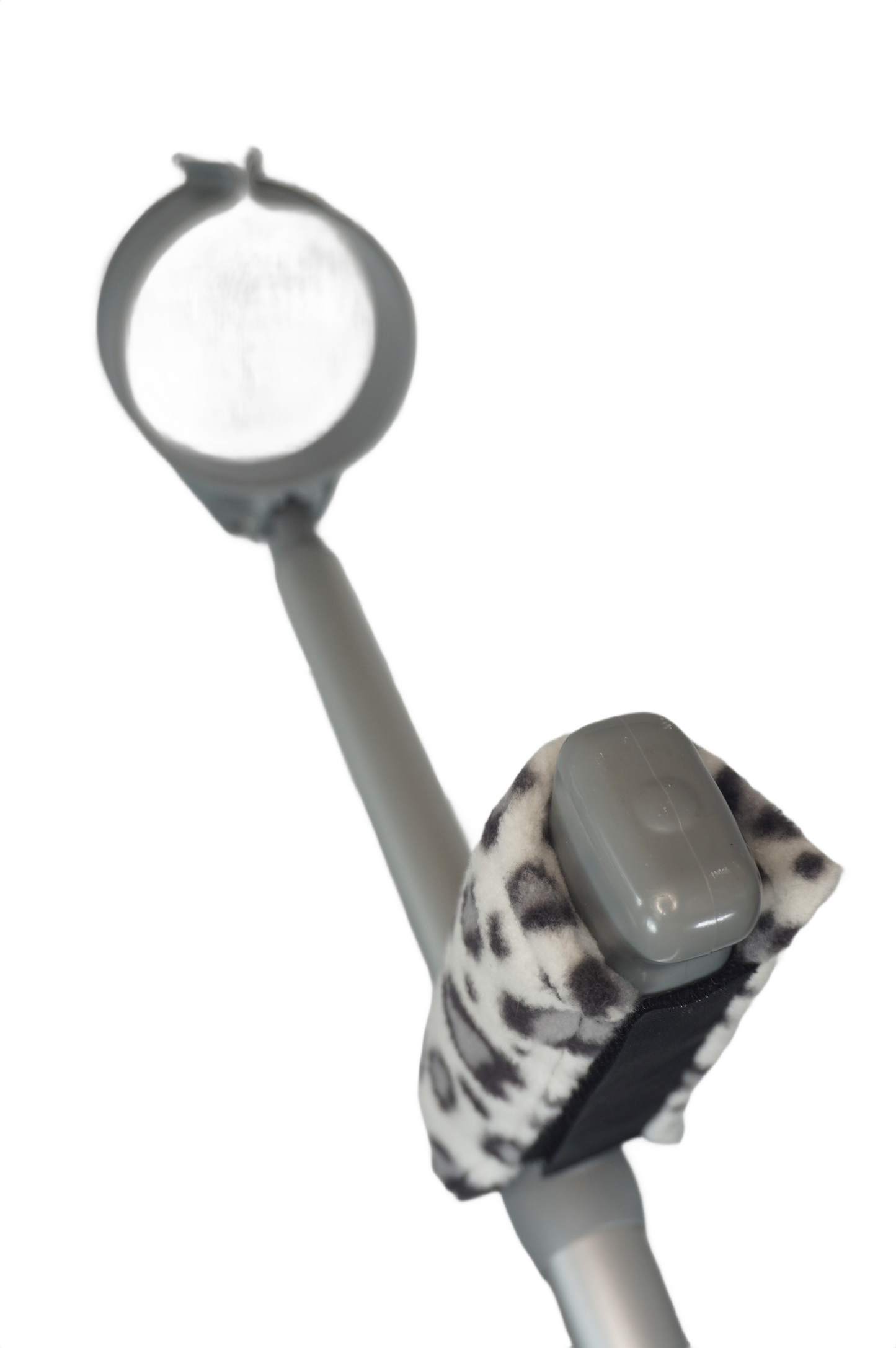 Padded, Reusable & Washable Crutch Handle Covers - Grey Cheetah
