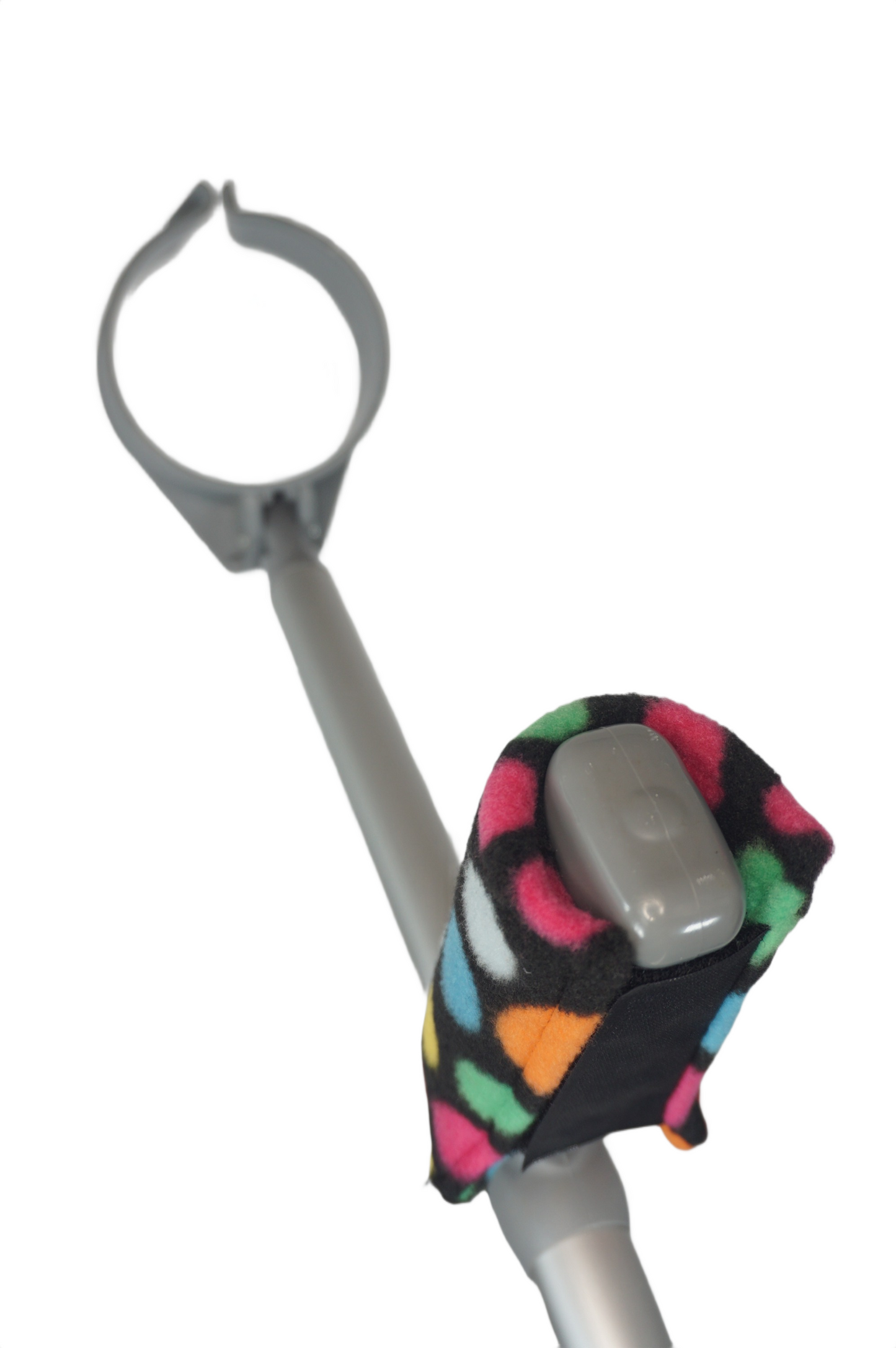 Padded, Reusable & Washable Crutch Handle Covers - Black Multi Spot