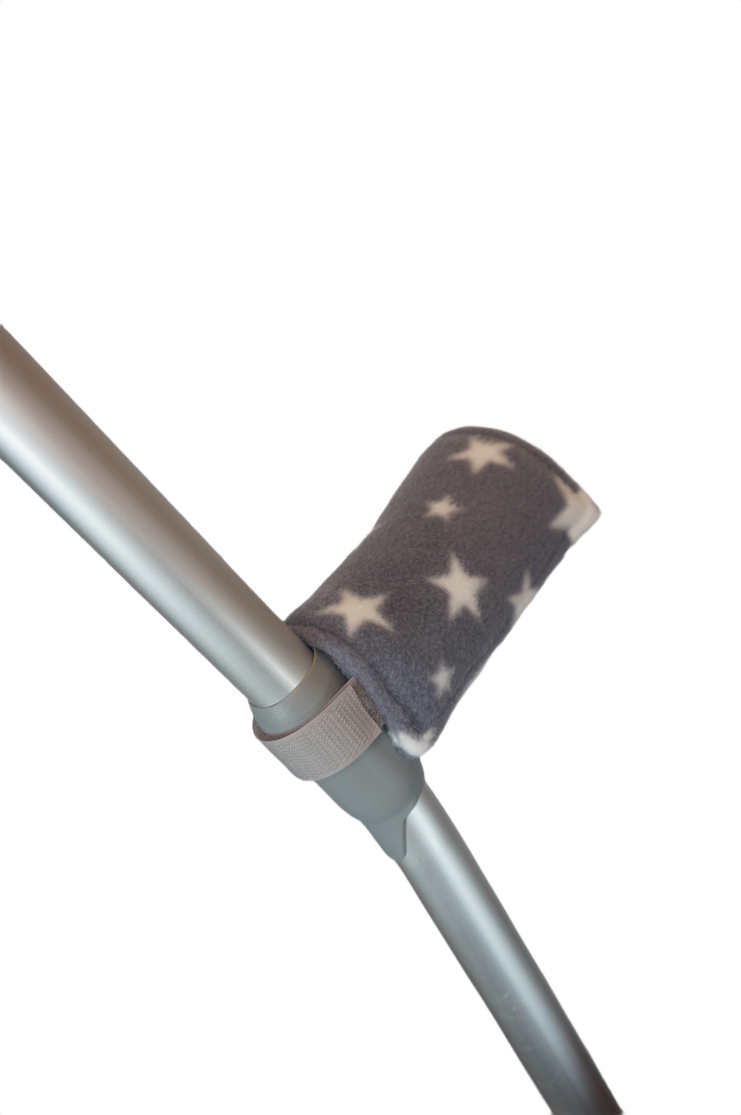Padded, Reusable & Washable Crutch Handle Covers - Grey Stars