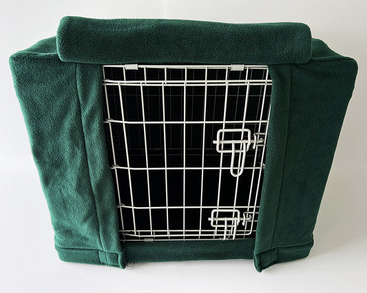 Custom Dog Crate Cover - Forest Green